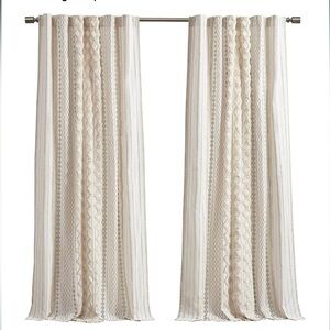 Ink+Ivy Imani beige curtains (two panels)